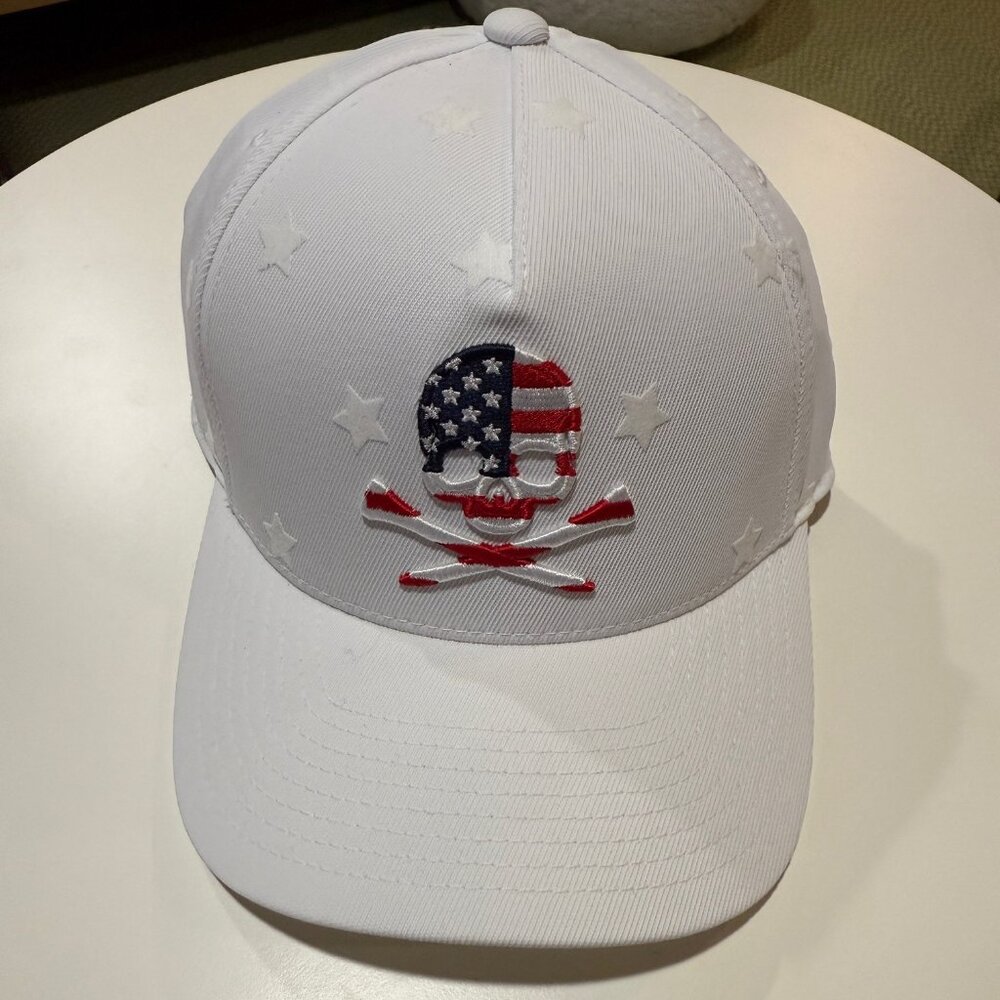 G/FORE USA Skull & Tees Snapback Hat American Flag Stars Stripes July 4th Golf